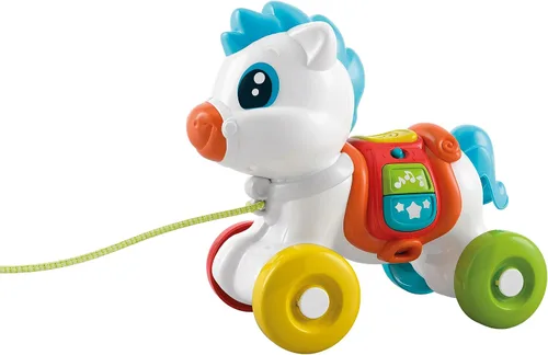 Vista 4 de Clementoni - Baby Pony Sempre con Me Remolque Interactivo, Animal to Tirar, Juego para Motorabilidad, Primeros Pasos, Aprendiendo a Caminar, Niños 6