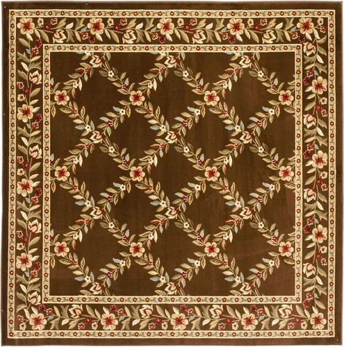 Vista 20 de SAFAVIEH Lyndhurst Collection - Alfombra de pasillo, 2 pies 3 pulgadas x 8 pies, color negro y marrón, diseño tradicional de enrejado floral,