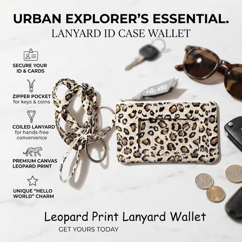 Vista 7 de DQL Cartera para identificación con cordón, llavero con soporte de identificación de moda para mujer (Bloom Whispers)