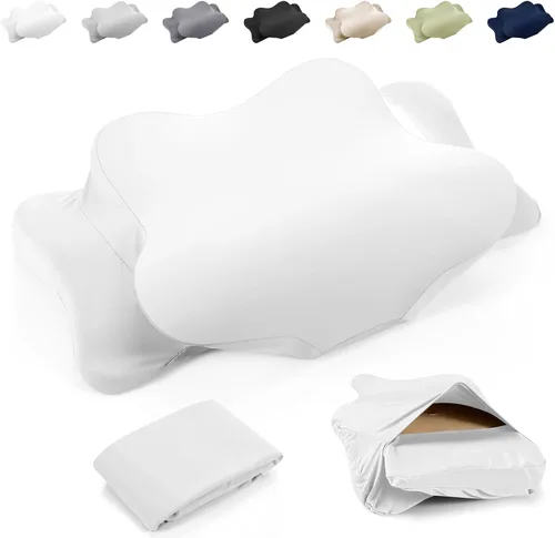 Vista 12 de Hahafelt Funda de almohada cervical refrescante con cierre de sobre (solo funda de almohada) Funda de almohada ergonómica para el cuello, funda