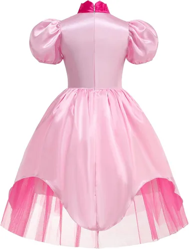 Vista 4 de Mooedcoe Disfraz de princesa para niñas pequeñas, vestidos de princesa para cosplay, fiesta de cumpleaños con accesorios