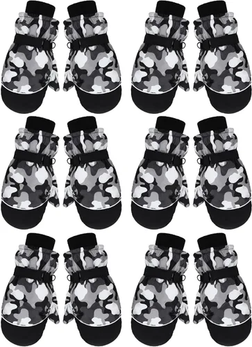 Vista 8 de SATINIOR 2/6 pares de guantes de nieve para niños 6