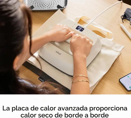 Vista 7 de Cricut EasyPress® SE Taupe - Prensa térmica de 9 x 9 + alfombrilla