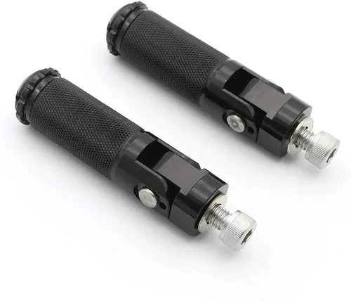 Vista 12 de Estriberas de freno para palanca de cambios de motocicleta con agujero de 0.236 in, pedal universal para retrasos, color negro