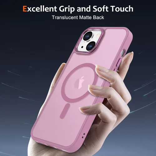 Vista 105 de Anuck - Funda magnética para iPhone 11 compatible con MagSafe, carcasa trasera mate translúcida dura, borde de TPU, delgada, resistente a impactos