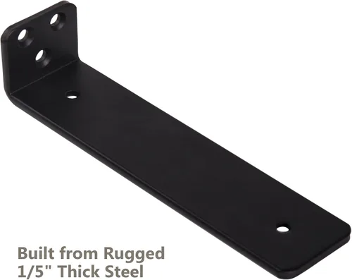 Vista 4 de NEODROP Paquete de 4 soportes de estante flotante de 6 pulgadas, soportes de estante ocultos de alta resistencia para estante pequeño, estante