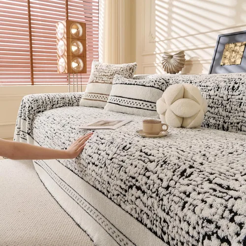Vista 51 de ROOMLIFE Manta de sofá estilo azteca boho para sillones de 2/3 cojines, fundas de sofá lavables y antideslizantes aptas para mascotas, protector