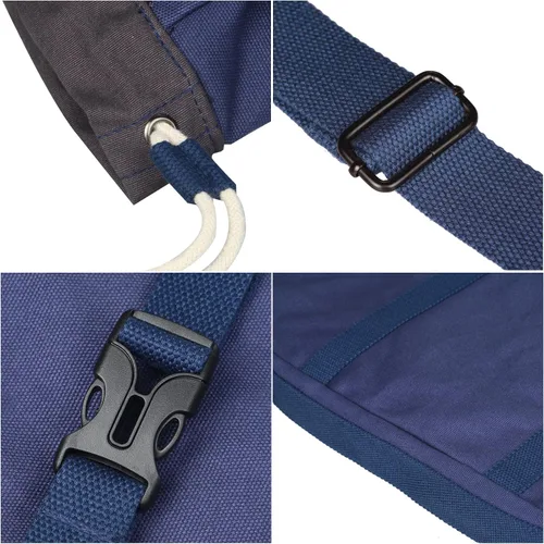 Vista 3 de Bolsa de transporte de lona retro para hombre y mujer, estilo casual, para el hombro