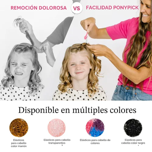 Vista 2 de THE PONY PICK - Herramienta de corte de bandas elásticas para el cabello, fácil de usar, sin dolor, sin daños en el cabello, herramienta de corte