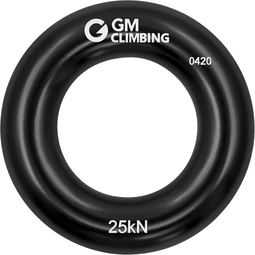 Vista 13 de GM CLIMBING Rappel Ring 25kN para escalada en roca Arborist Rescue Slackline Hammock