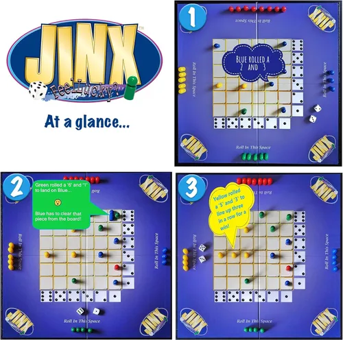 Vista 4 de Jinx + Up 4 Grabs = Paquete de juego de mesa familiar perfecto para noche