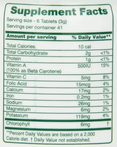 Vista 5 de Green Foods Suplemento Nutricional de Magma Verde, 500 Tabletas