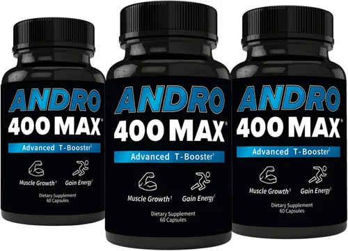 Vista 6 de Andro400 UltraMax T - Soporte avanzado de testosterona para hombres y mujeres - Tongkat Ali 200: 1, ácido D-aspártico, Garcinia Cambogia, ForsLean®