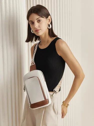 Vista 7 de Bolsos cruzados para mujer, bolso cruzado para mujer, bolso cruzado de cuero para mujer, mochila de viaje