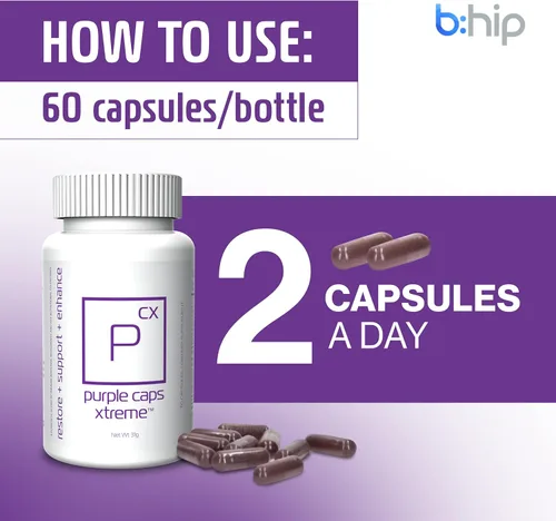Vista 2 de bHIP Global Purple Caps Xtreme - Vitaminas y Minerales - 60 Cápsulas