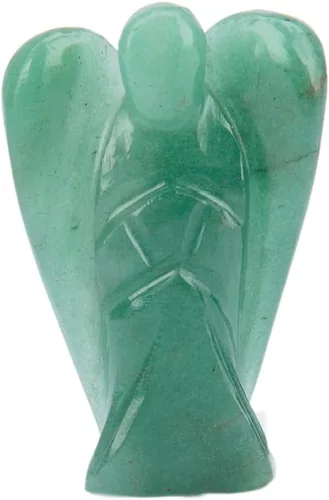 Vista 31 de Anaya Agate Estatua de ángel de amazonita, hermoso ángel de la guarda de 2 pulgadas, ángel de cristal natural, dijes de ángel tallados a mano