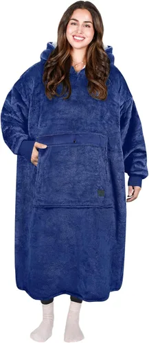 Vista 63 de Tirrinia - Sudadera con capucha de gran tamaño, manta de sherpa cómoda, reversible, gigante, para adultos, hombres, mujeres, adolescentes, esposa