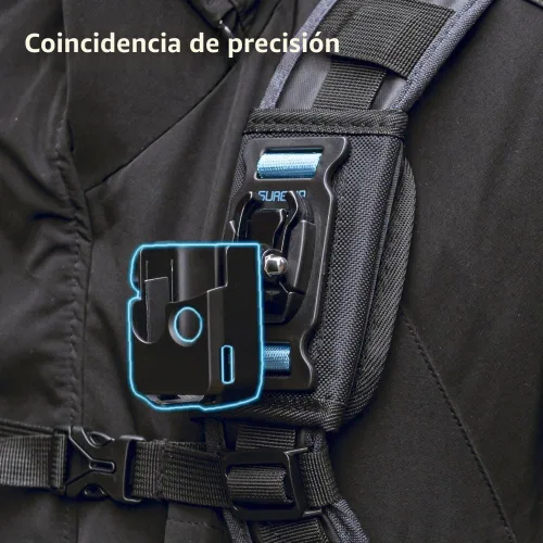Vista 5 de Osmo Pocket 3 Soporte para Mochila, Soporte de Correa de Cinturón de Bolsa de Hombro con Borde Extendido Compatible con DJI Osmo Pocket 3 Para