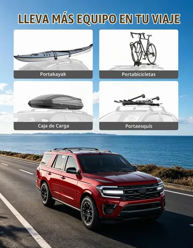 Vista 6 de KINGGERI Barras Cruzadas para Techo de 220lbs Compatibles con Ford Expedition/Max 2018-2026 y Lincoln Navigator 2018-2024, Barras de Techo