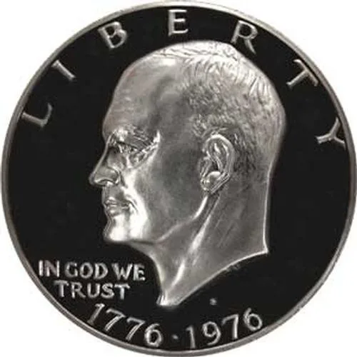Vista 2 de 1976 S Tipo 2 Gema Prueba Bicentenario Eisenhower Dólar Moneda EE. UU. Ike de Sarasota Coin Exchange