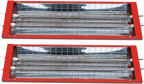 Vista 3 de Xuthusman 2 unids 2KW Spray Baking Booth Infrarrojos Pintura Curado Lámpara Tubo Cabina Hornear Lámpara de Fibra de Carbono Auto Calefacción Luz