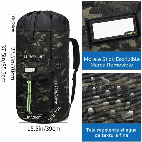 Vista 3 de mochila de lavandería, bolsas de lavandería extra grandes y resistentes, mochila de lavandería para estudiantes universitarios, cierre de cordón