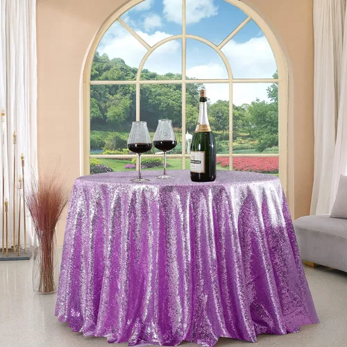 Vista 92 de Manteles redondos de lentejuelas negros para fiestas, de 121,9 cm, mantel redondo de purpurina ajustado, pequeño, lindo y dulce, para boda