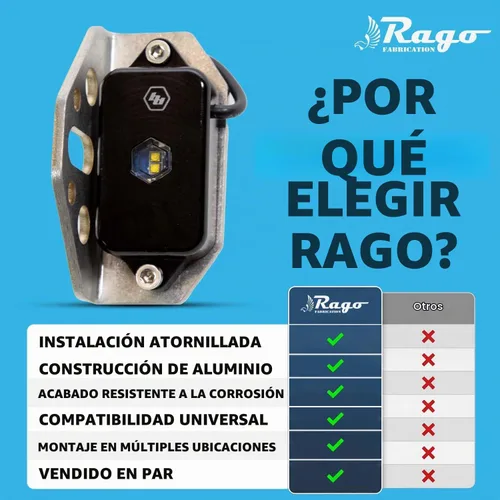 Vista 6 de Rago Rock Light Mount compatible con Baja Designs Rock Lights Aluminio