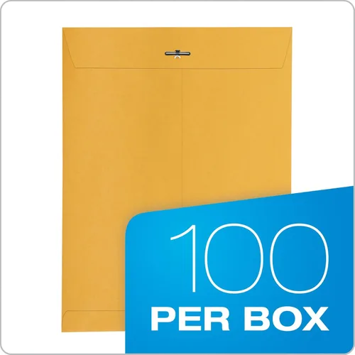 Vista 5 de Quality Park sobres con broche de 10 x 13, adhesivo engomado activado por humedad para sello seguro permanente, papel de 28 lb, marrón kraft