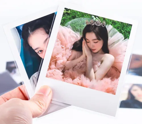 Vista 2 de Paquete de 50 fundas polaroid Kpop, ultra transparentes y ultra gruesas, fundas protectoras de 200 micras, perfectas para Kpop Standard 3.465x4.252