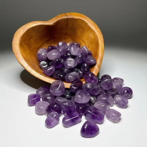 Vista 6 de Piedra de Amatista Pulimentada – Cristal Natural Púrpura para Positividad, Claridad y Equilibrio – Piedra de Bolsillo para Meditación, Reiki