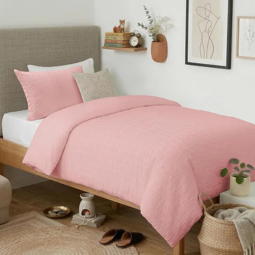 Vista 22 de Cozyide Beige Queen Duvet Cover Set, 3 Pieces Soft Seersucker Queen Size Duvet Cover with Zipper Closure and Corner Ties, 90"x90" Duvet Cover with 2