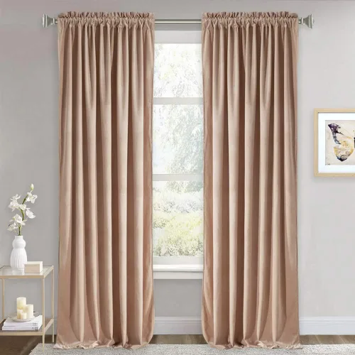 Vista 24 de RYB HOME Cortinas opacas de terciopelo para dormitorio, aislamiento térmico, privacidad, luz solar, bloqueo de calor, cortinas lujosas con bolsillo