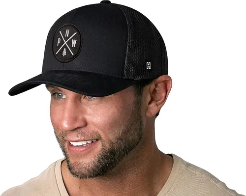 Vista 3 de HAKA PNW - Gorra de béisbol ajustable para hombre y mujer, diseño de camionero del noroeste del Pacífico