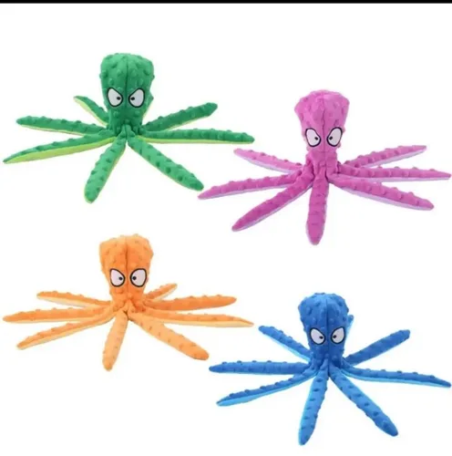 Vista 4 de Pulpo De Juguete Para Mascotas Con Pito
