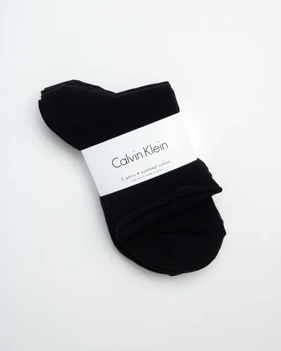 Vista 2 de Calvin Klein Calcetines para mujer - Calcetines de cuello redondo (paquete de 3)