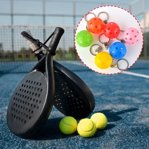 Vista 5 de 6Pcs Gifts for Pickleball Lovers Pickleball Ornament Pickleball Keychain Pickleball Keychains Bulk