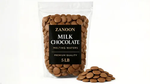 Vista 4 de Obleas de chocolate negro para derretir – Chocolate prémium de 5 libras por ZANOON para moldear, sumergir, hornear y decorar derretidos suaves