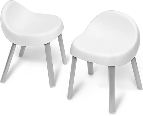 Vista 6 de Skip Hop Sillas de actividades para niños pequeños con pies antideslizantes, juego de 2, color blanco