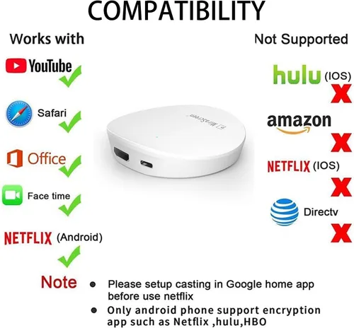 Vista 7 de Adaptador de pantalla HD inalámbrico 5G 4K Espejo de pantalla fundida Dongle Reciever Soporte Miracast DLNA Airplay para iOS Android Phone Tablet