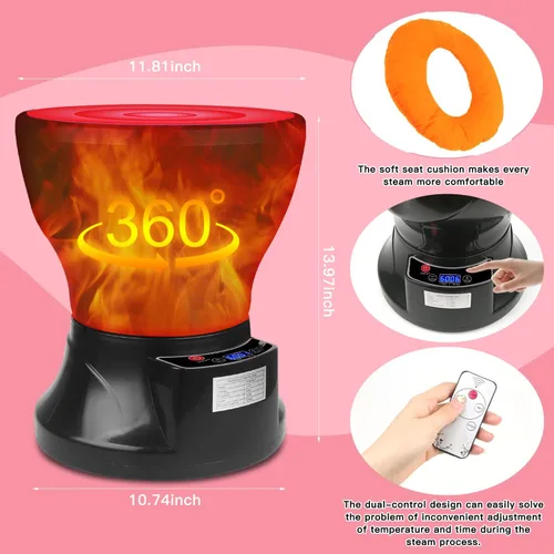 Vista 2 de TOKPELA Yoni - Olla de vapor, kit de vapor Yoni, vaporizador Yoni con cojín de asiento y 20 bolsas de hierbas Yoni, limpieza para mujeres