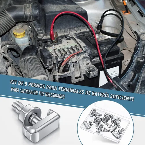 Vista 5 de Tallew - Kit de 8 tornillos en T para terminales de batería, compatible