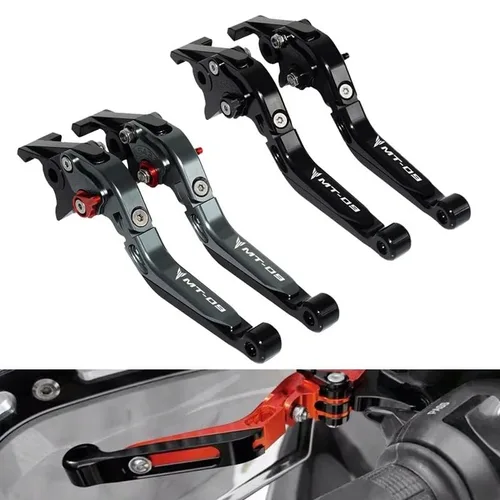 Vista 2 de La palanca de embrague de freno plegable es adecuada para YA & MAHA MT03/07/09 YZFR1/R3/R6 Manija telescópica ajustable de motocicleta modificada