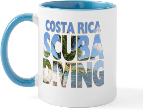 Vista 42 de CafePress Scuba Flag Diver Taza de café de cerámica de 11 oz (11.0 fl oz)