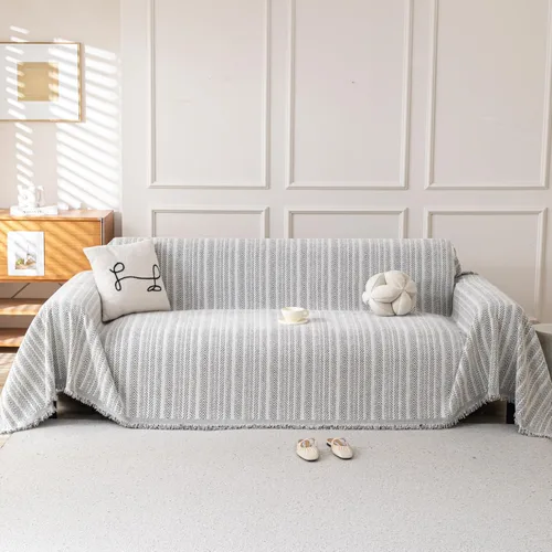 Vista 34 de Fundas Boho para Sofá de 2 Cojines, Funda Deslizable de Chenille para Sofá para Mascotas Lavable, Funda de Loveseat Seccional en Forma de L Manta