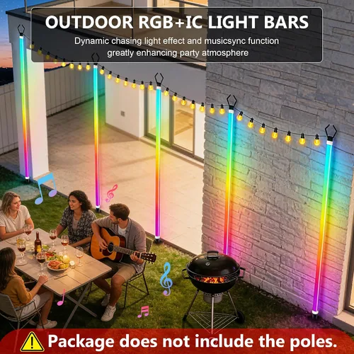 Vista 2 de AILBTON Tira de luces de neón, cuerda de luces LED flexible con control remoto y aplicación, múltiples modos de sincronización de música, luces LED