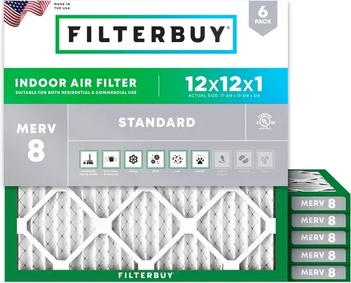 Vista 66 de Filterbuy Filtro de aire 8x14x1 MERV 8 Defensa contra el polvo y la alergia