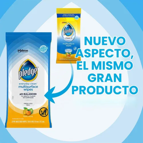 Vista 2 de Pledge Toallitas de limpieza multisuperficie equilibradas con pH