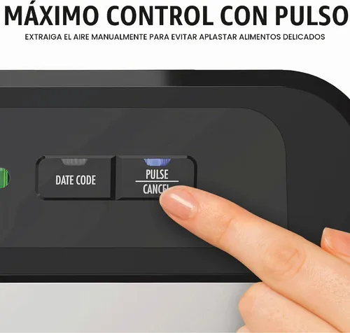 Vista 5 de WESTON BRANDS Máquina selladora al vacío líquida y seca con sello de código de fecha, cortador integrado, botón de pulso, incluye 2 rollos + 6