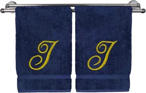 Vista 66 de Toalla de mano con monograma, regalo personalizado, 16 x 30 pulgadas, extra absorbente, 100% algodón turco, acabado de rizo suave, para baño, cocina